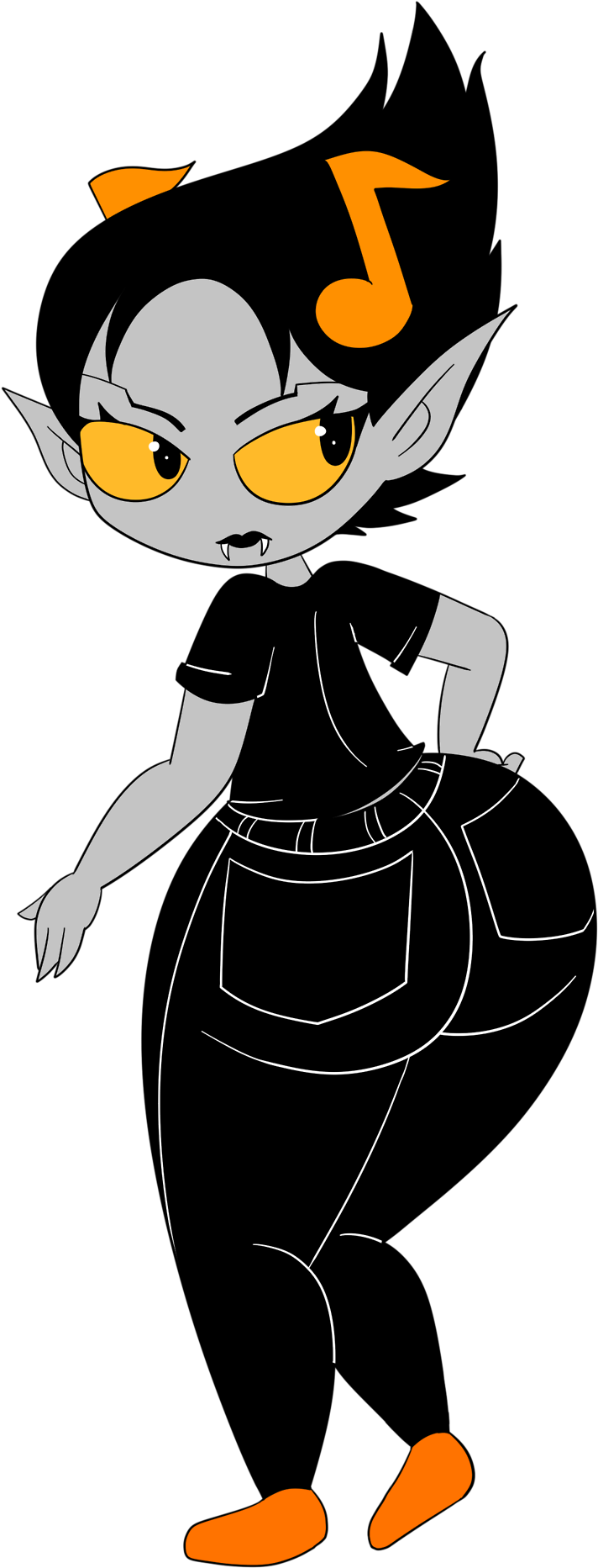 Awesome-ass Salulu Image Curtsy Of @cloudcyanide - Cartoon Clipart (898x1920), Png Download