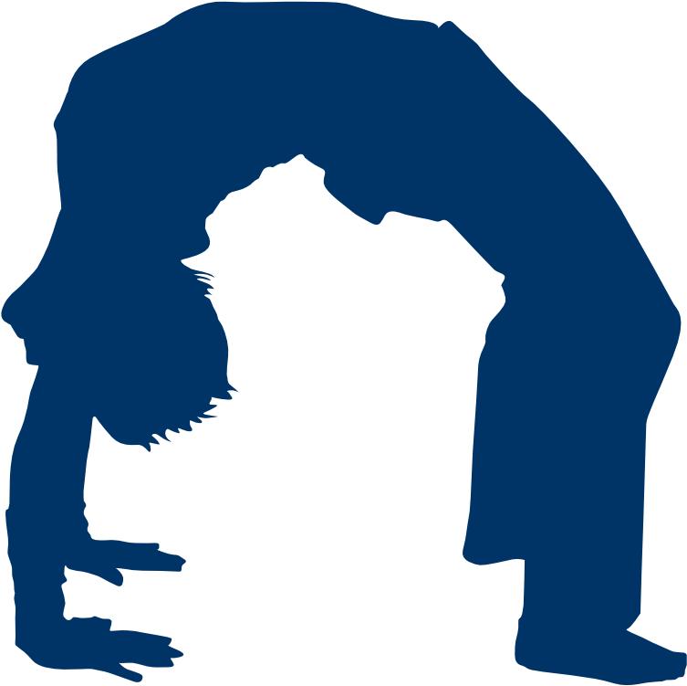 Urdhva Dhanurasana Print And Cut, Silhouette Vinyl, - Gymnastics Clipart (831x824), Png Download