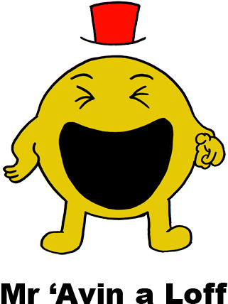 Black Country Mr Men Mr 'avin A Loff - Black Country Accent Joke Clipart (600x600), Png Download