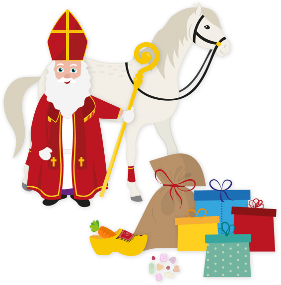 Sinterklaas Illustratie - Illustration Clipart (600x600), Png Download