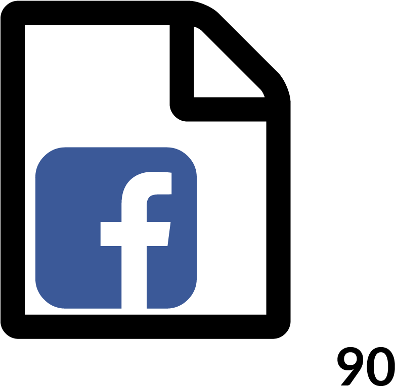 90 Facebook Posts Month 12 Months - Facebook Twitter Youtube Clipart (800x800), Png Download