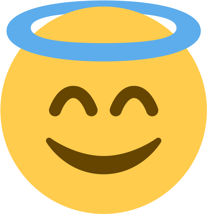 File - Twemoji 1f607 - Svg - Emoji Angel Clipart (768x768), Png Download