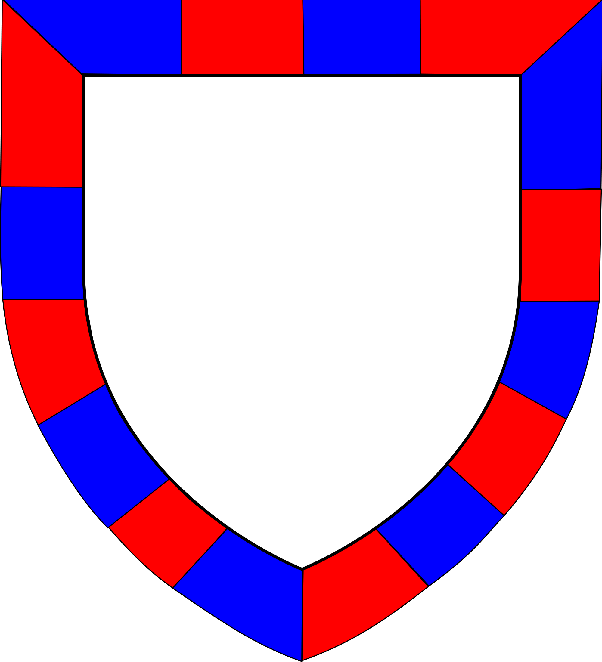 Pièce Héraldique Bordure Componée De Seize Pièces - Compony Bordure Heraldry Clipart (931x1024), Png Download