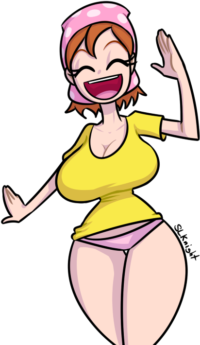 Cooking Mama's Happy To See You - Cartoon Clipart (446x730), Png Download