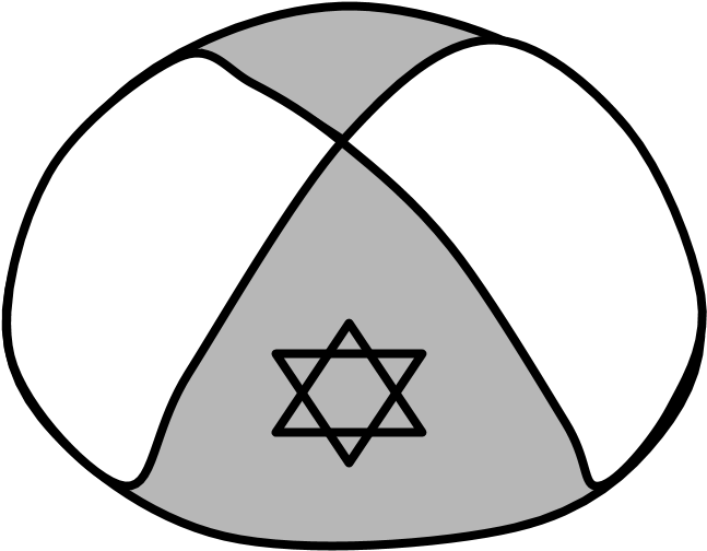 Yarmulke, Silver - Circle Clipart (816x1056), Png Download