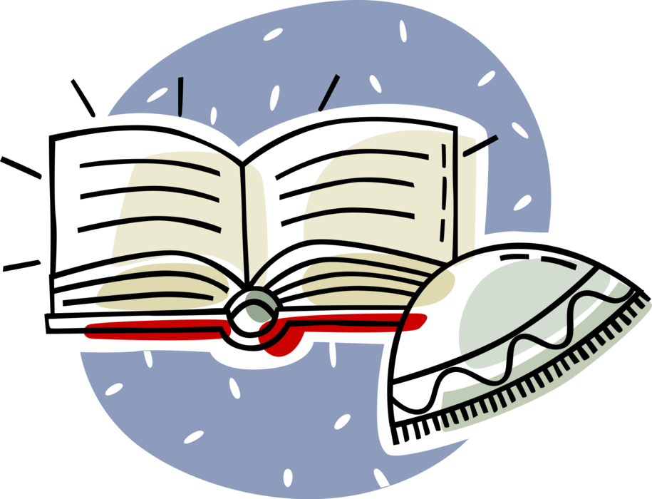 Hebrew Bible And Cap Vector Image Illustration - Kippa Clipart - Png Download (915x700), Png Download