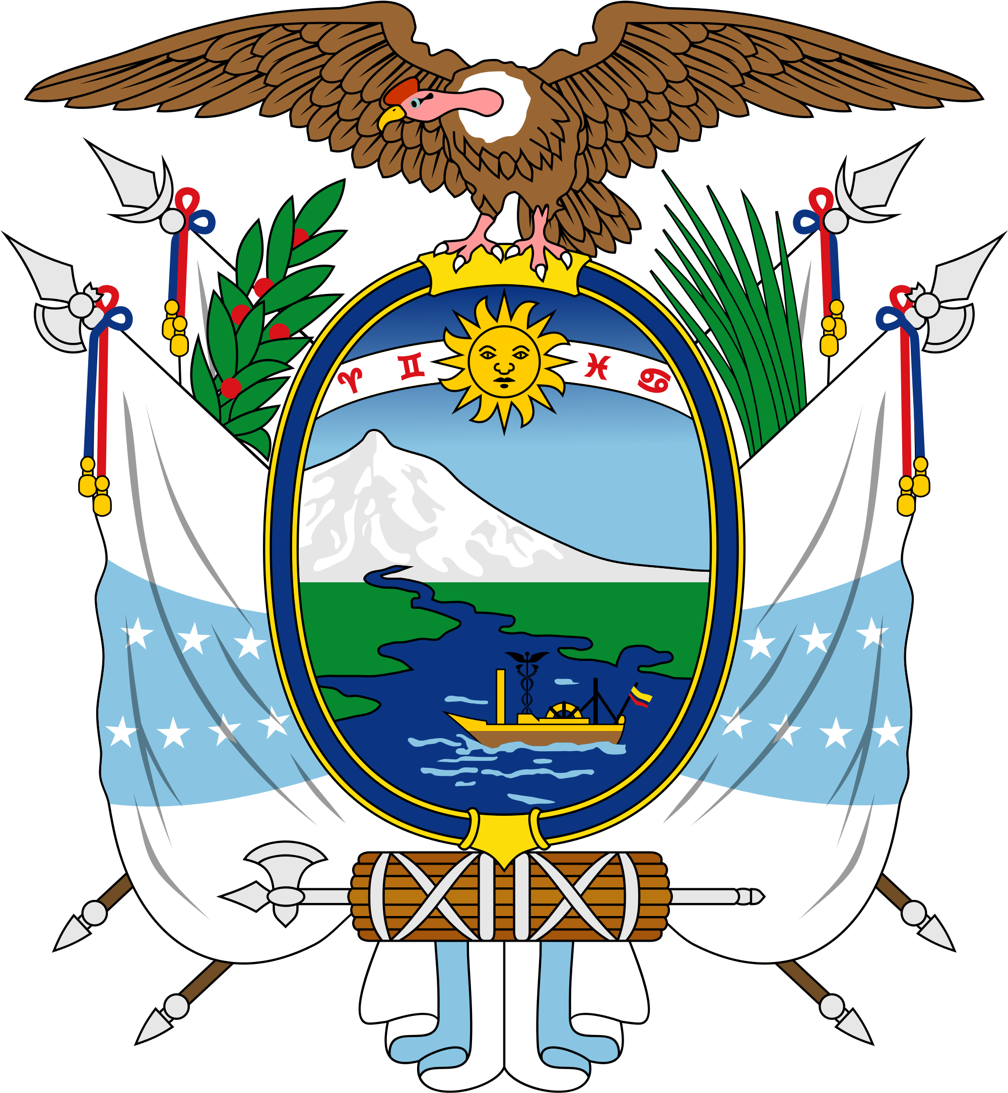 Open - Escudo La Bandera De Ecuador Clipart (2000x2257), Png Download