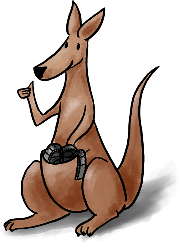 Kontakt - Kangaroo Clipart (617x784), Png Download