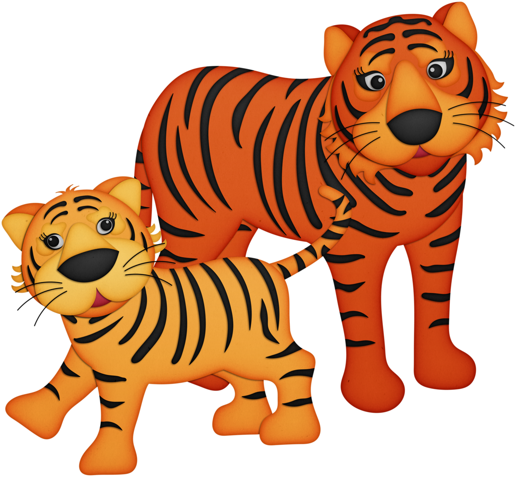 Ch B *✿* Mother Love Cute Animal Illustration, Mothers - Bengal Tiger Clipart (1024x947), Png Download