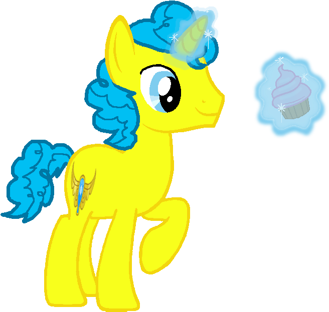 Cupcake, Element Of Laughter, Fanfic Art, Food, Glowing - Cartoon Clipart (720x672), Png Download