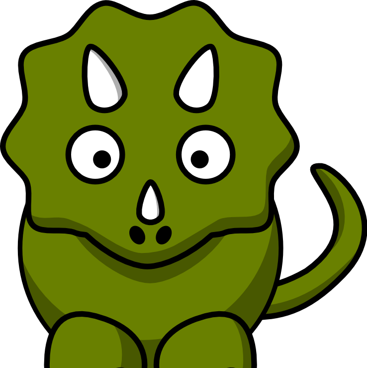 Richard Vernon - Cartoon Dinosaurs Clipart (738x739), Png Download