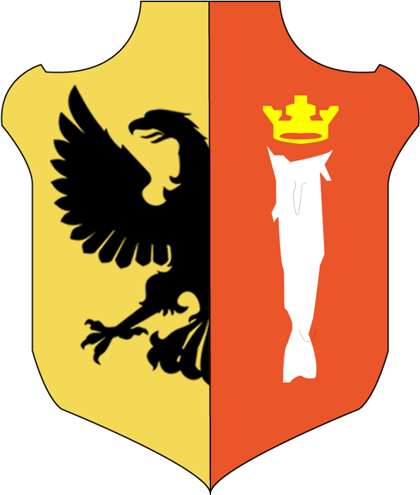 Hanseatic Weapon Shield For Bergen - Double Headed Eagle Png Clipart (668x788), Png Download