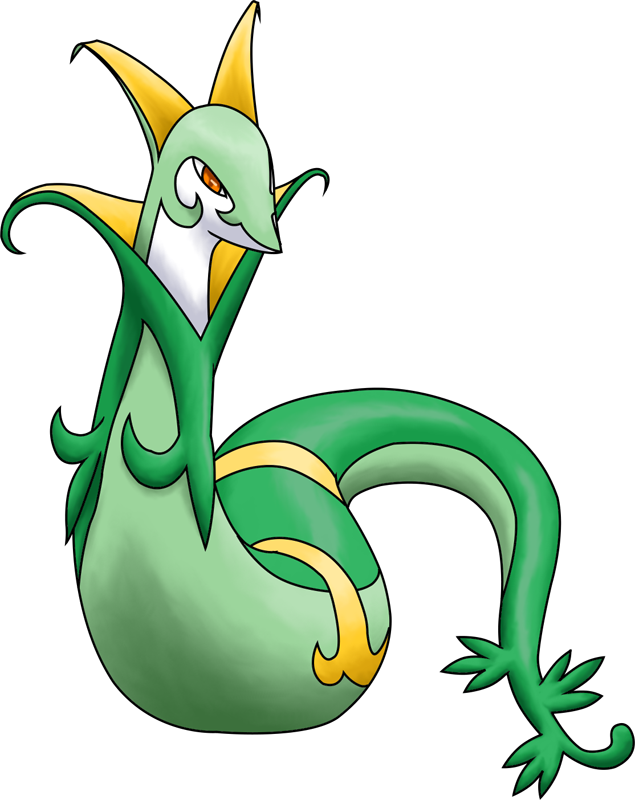 Shiny Serperior - Pokemon Serperior Clipart (635x800), Png Download