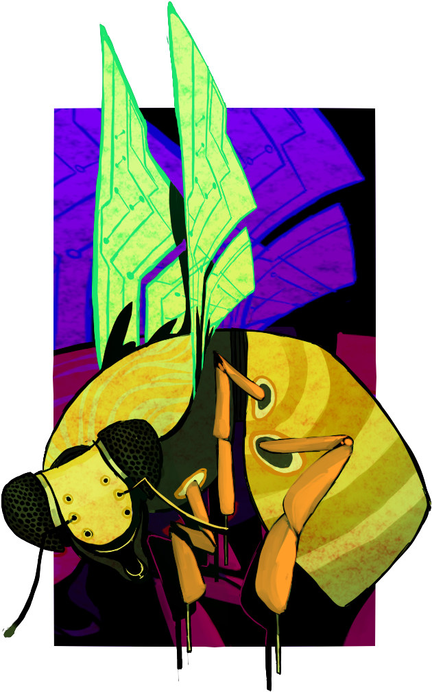 Robot Bee P Boop - Illustration Clipart (721x1060), Png Download