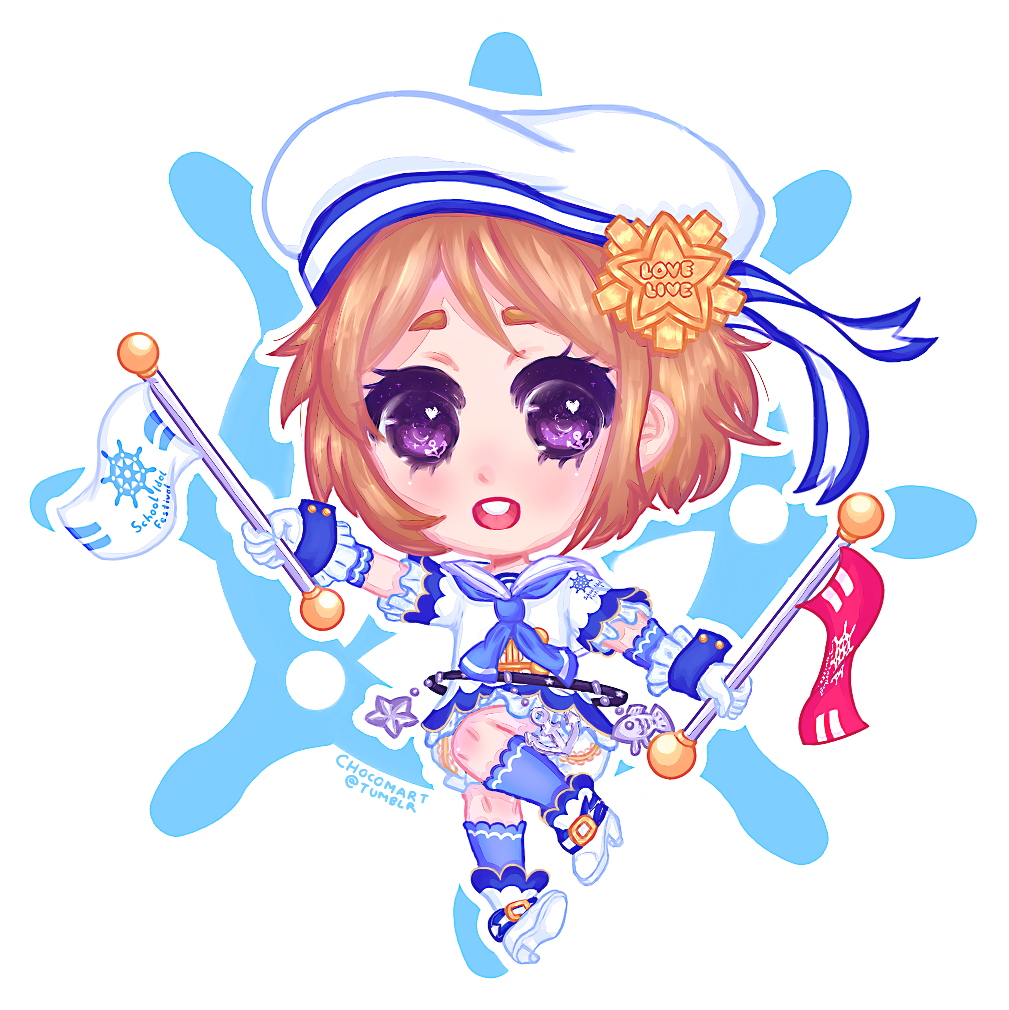 Fan Made[fan Made] I Drew Sailor Hanayo Sr From The - Cartoon Clipart (2050x2050), Png Download