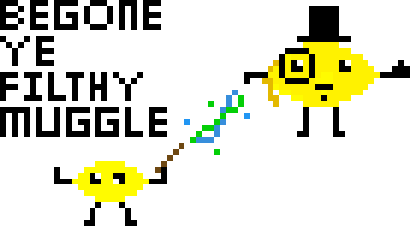 Begone Ye Filthy Muggle - Cartoon Clipart (1200x1200), Png Download