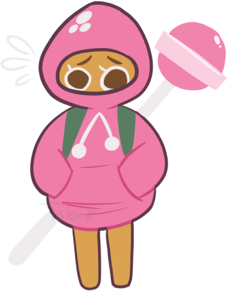 Here Have A Strawberry Cookie Clipart (500x650), Png Download