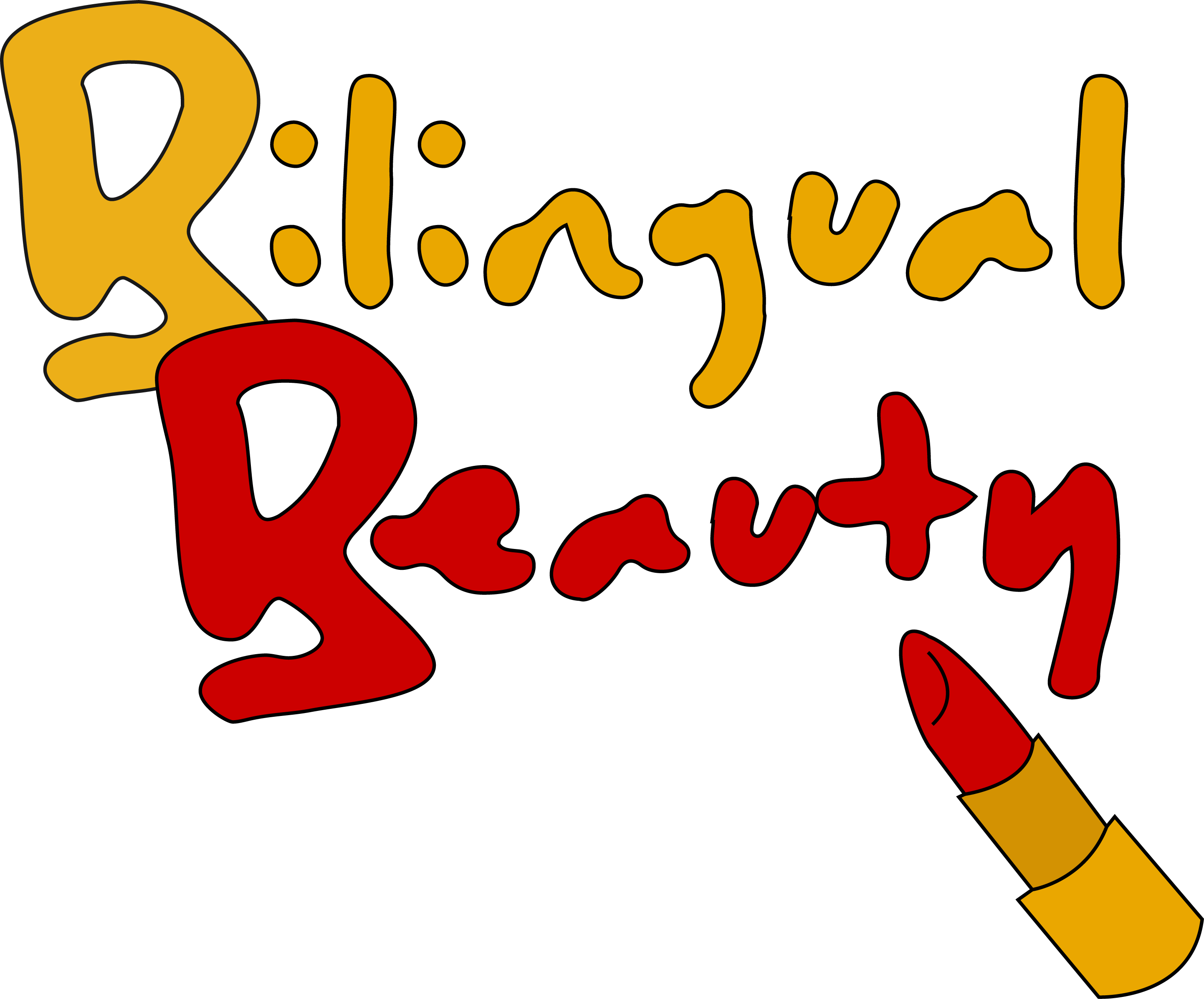 Bilingual Beauty Logo Clipart (2884x2393), Png Download