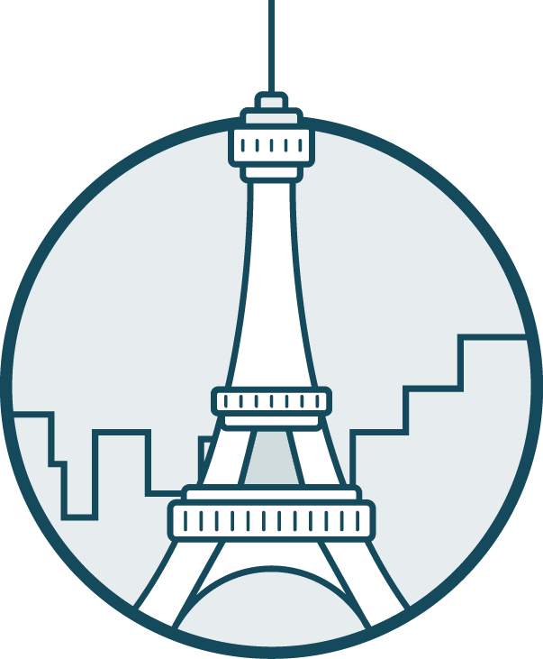 Icono Ciudad - Eiffel Tower Line Clipart (603x731), Png Download