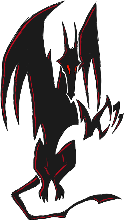 A Shadow Horror, Sometimes Called Horror Dragons Are - Illustration Clipart (462x772), Png Download