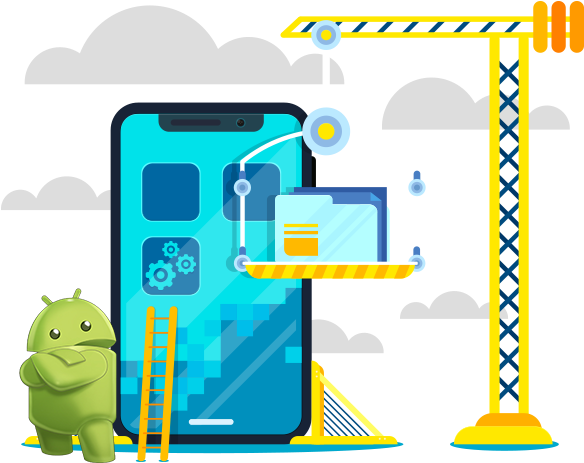 Our Portable Application Advancement Administrations - Android Clipart (653x552), Png Download