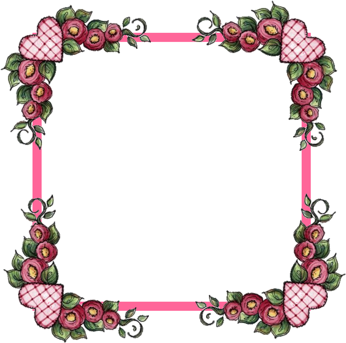 Frame - Laurie Furnell - Portadas Para Cuadernos De Flores Clipart (1157x1166), Png Download