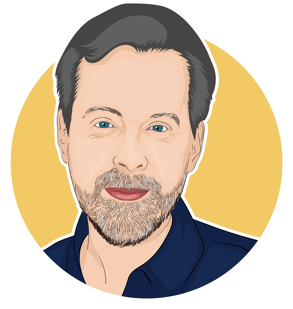 David Kidwell Circle Portrait - Illustration Clipart (1500x1500), Png Download