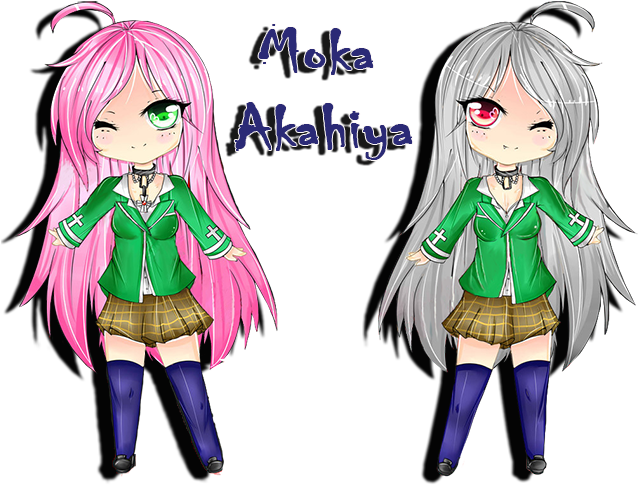 Moka - Random Anime Girl Chibi Clipart (650x517), Png Download