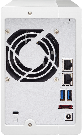 Qnap Ts 231/12tb Red 2 Bay Nas (ts 231/12tb Red) - Qnap Ts 231 Back Clipart (760x475), Png Download