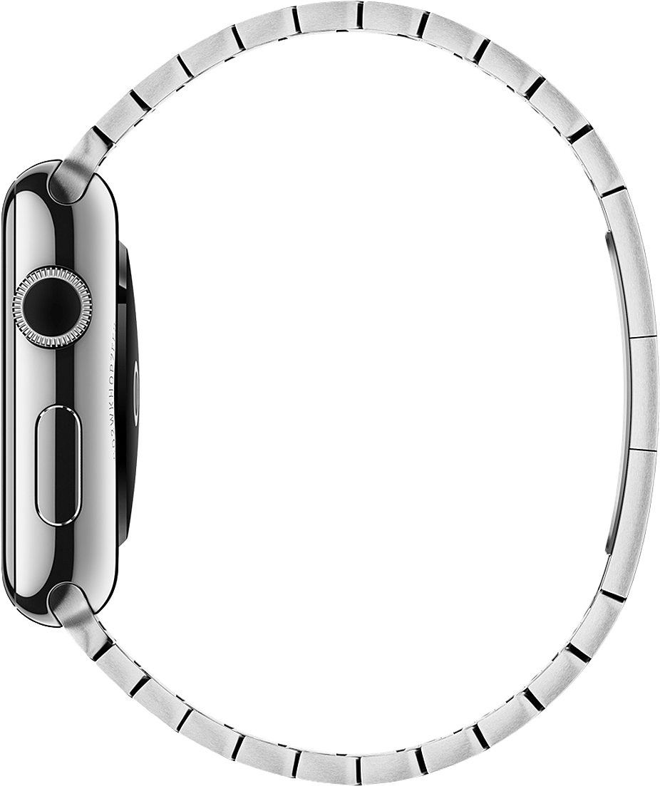 This Product Is No Longer Available Apple Watch 42mm - Silver Aluminum Apple Watch With Link Bracelet Clipart (1200x1200), Png Download