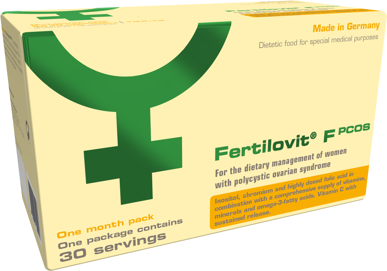 Fertilovit F Pcos Ενισχυμένο Συμπλήρωμα Διατροφής Τριπλής - Fertilovit Pcos Clipart (2000x1125), Png Download