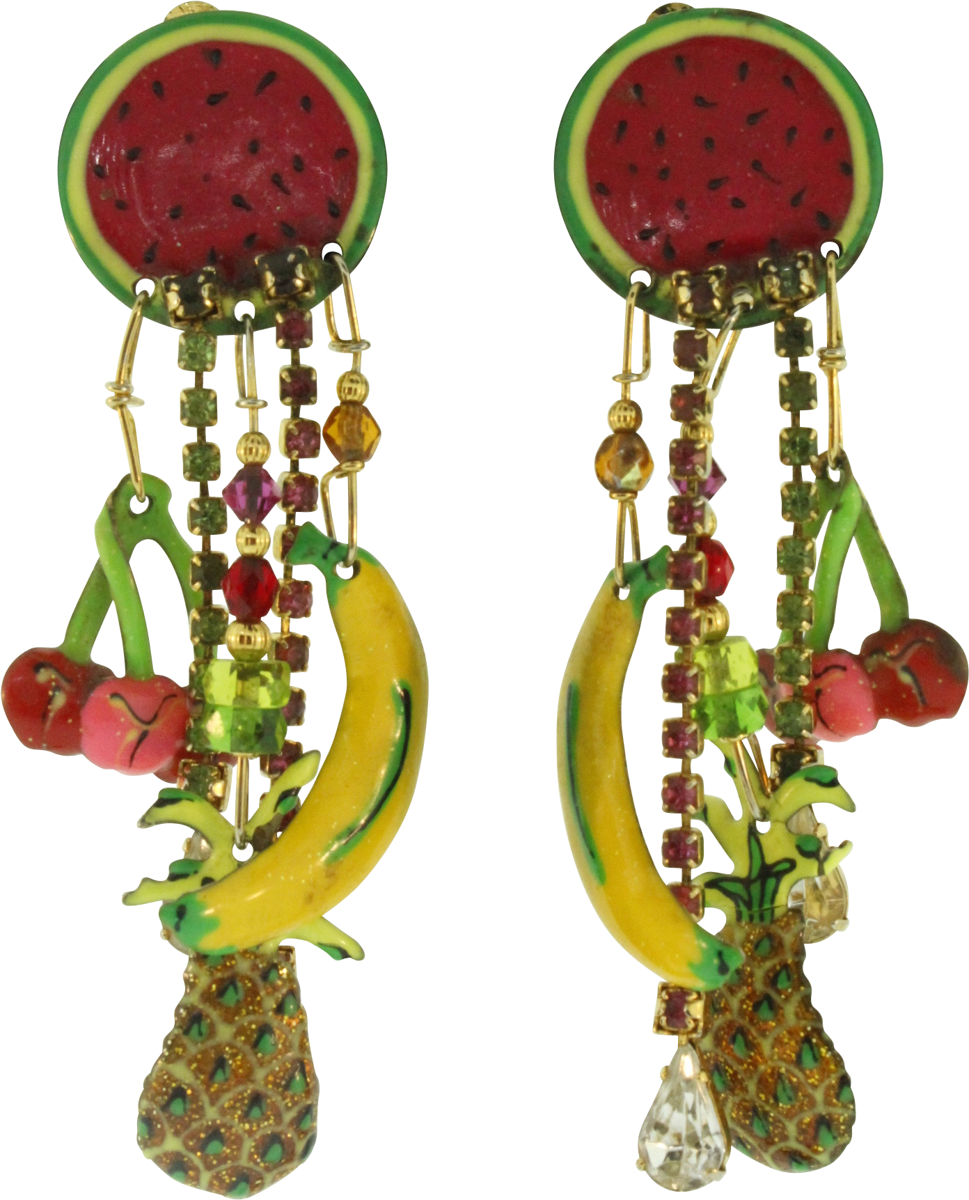 Vtg 90's Lunch At The Ritz Latr Fresh Fruit Dangle - Earrings Clipart (1722x1722), Png Download