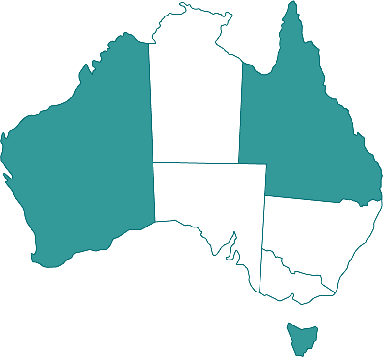 Wa, Qld, Tas - Map Of Australia Clipart (812x756), Png Download