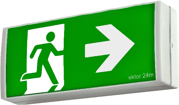 Boxit Wall Mounted Led Exit Evolt - Exit Sign Clipart (1200x720), Png Download