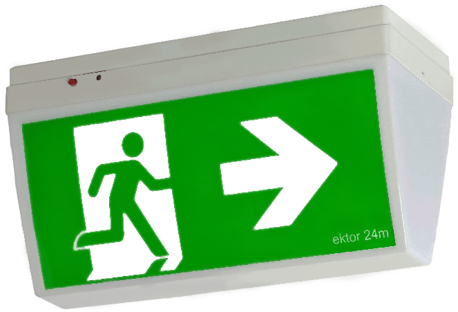 Boxit Ceiling Mounted Led Exit Evolt - Exit Sign Clipart (1200x720), Png Download