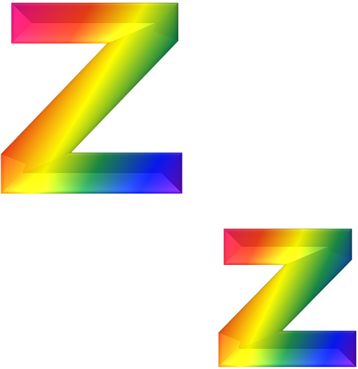 A To Z Alphabets Png Transparent Images - Rainbow Letter Z Png Clipart (582x720), Png Download