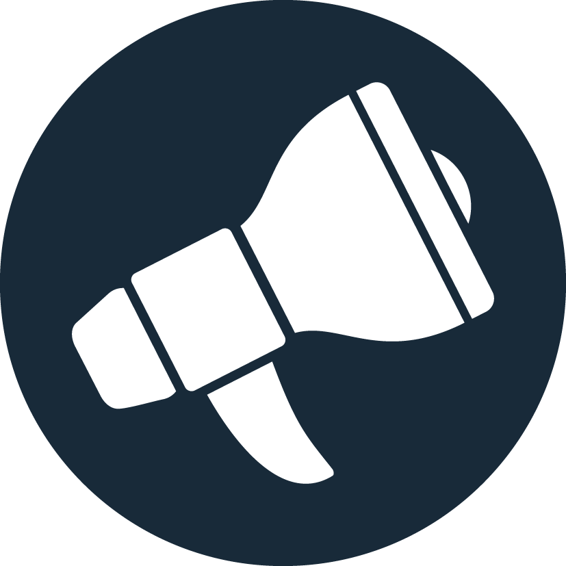 Megaphone Circle Clipart (827x827), Png Download