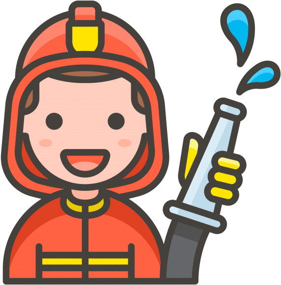 Man Firefighter Emoji - Emoji De Bombero Clipart (866x650), Png Download