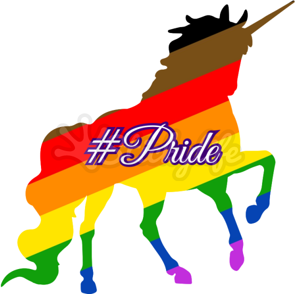 #pride Unicorn Decal - Unicorn Lgbt Clipart (940x587), Png Download