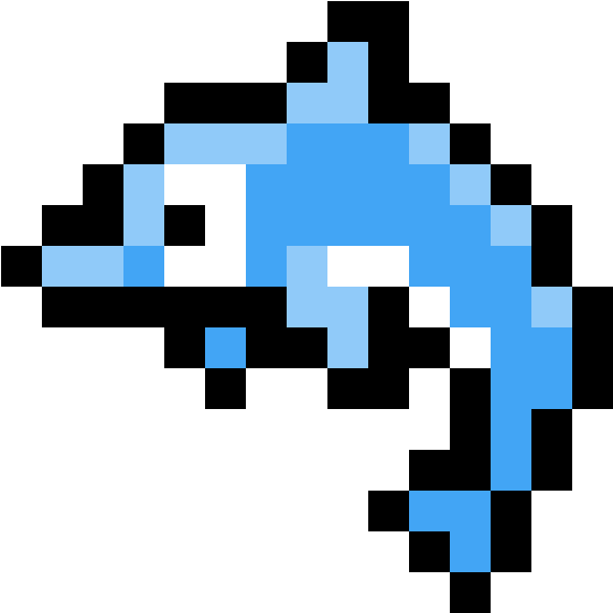 Dolphin Pixel Art Dolphin Clipart Full Size Clipart (3372792