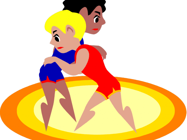 Wrestling Clipart Wrestling Shoe - Cartoon Wrestling Gif - Png Download (640x480), Png Download