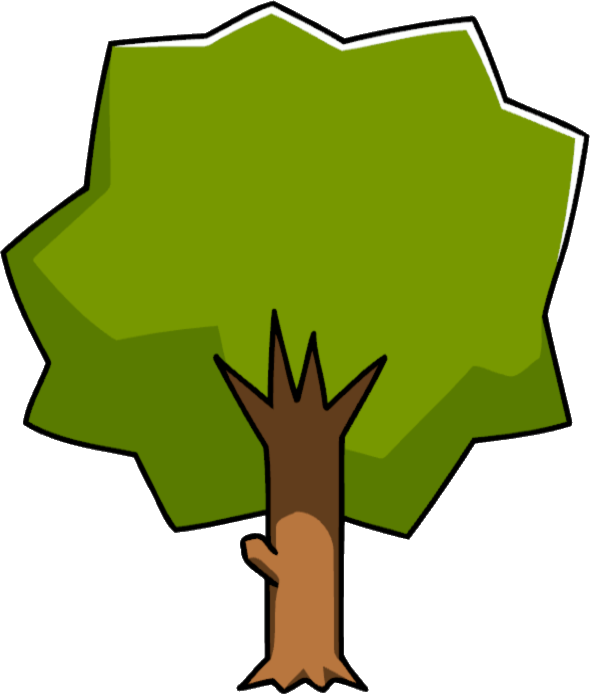 Tree - Scribblenauts Tree Clipart (590x694), Png Download