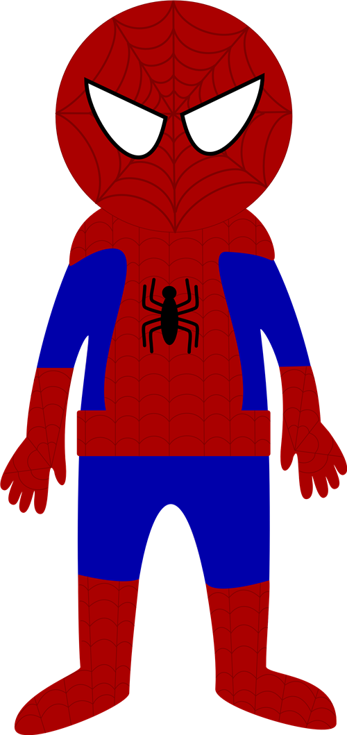 Superman Wonderwoman Spiderman Captain America Batman Clipart (500x1059), Png Download