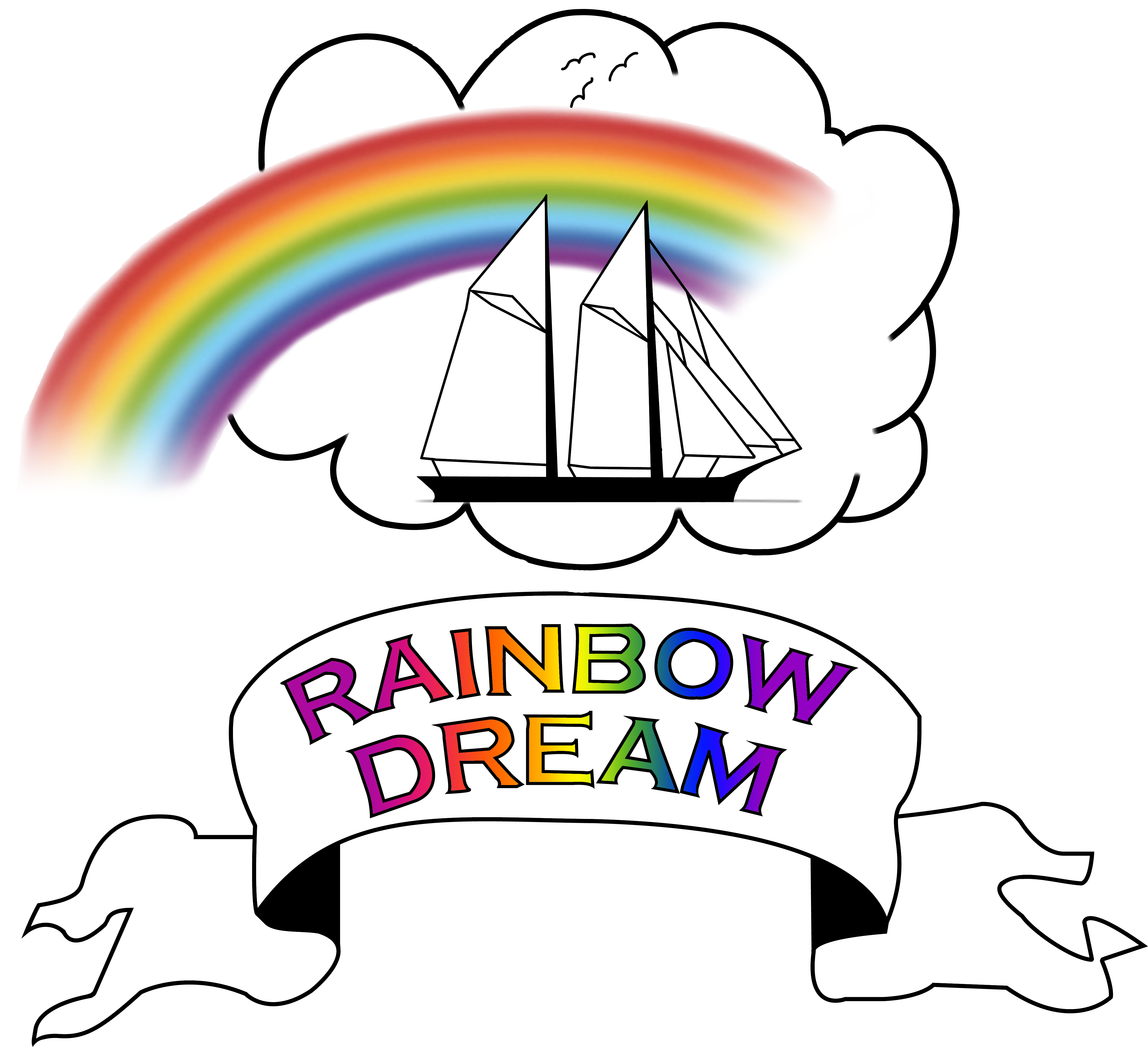 Sailboat Clipart Rainbow - Png Download (4647x4554), Png Download