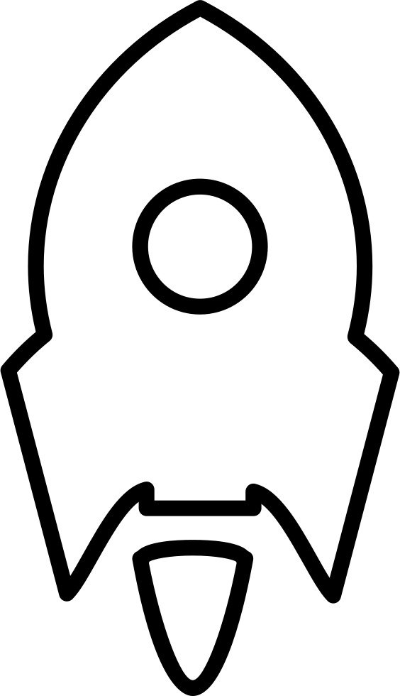 Rocket Ship Variant Small - Rocket Ship Drawing Png Clipart (564x980), Png Download