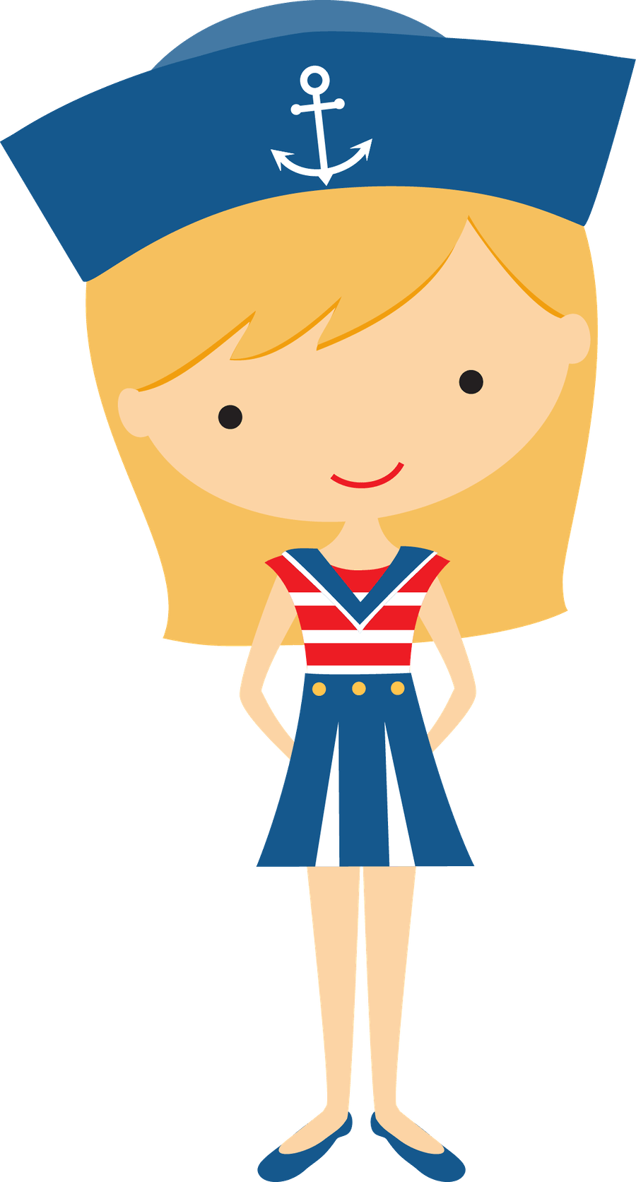 Sailor Girl Clip Art - Nautical Theme Hats Clipart - Png Download (900x1673), Png Download
