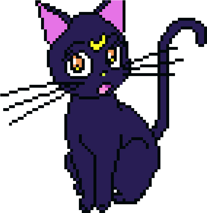 Sailor Moon Cat - Pixel Art Sailor Moon Clipart (860x800), Png Download