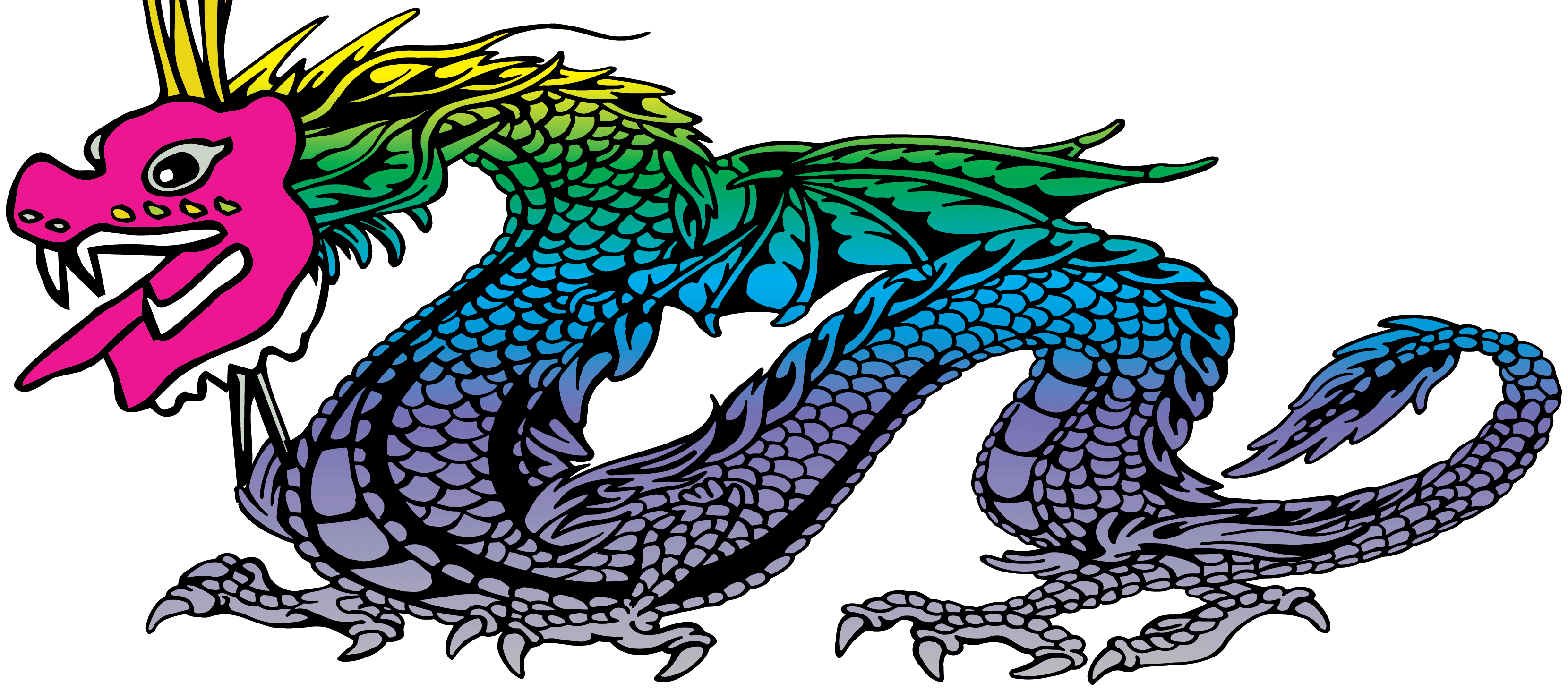 Cropped-braveheartslogo - Dragon Clipart (3319x1463), Png Download