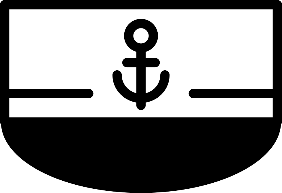 Boat Front View With Anchor Sign Comments - Emblem Clipart (980x672), Png Download