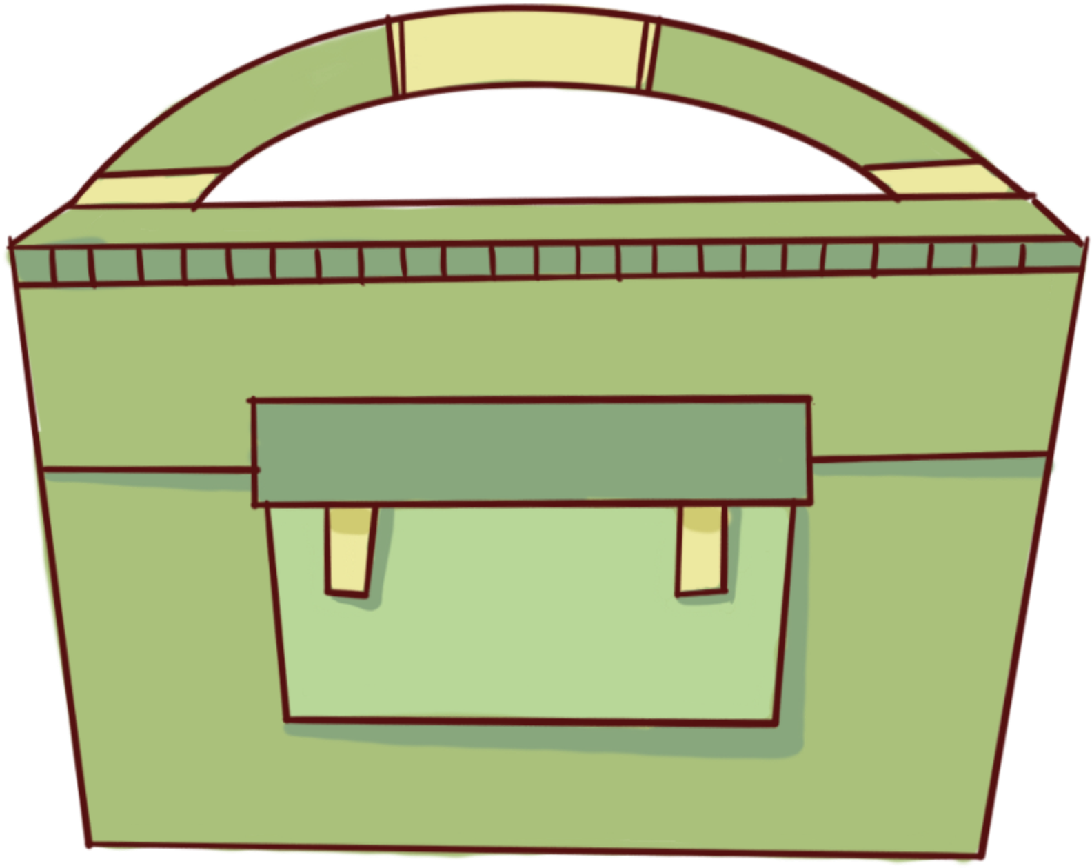 Hand Painted Cartoon Daily Necessities Bags Png And - Architecture Clipart (2000x2000), Png Download